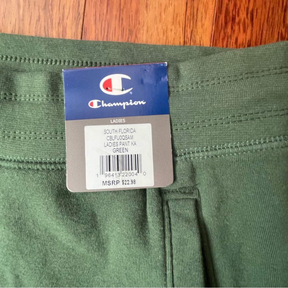 Champion Forest Green Joggers with Logo - Picture 3 of 4